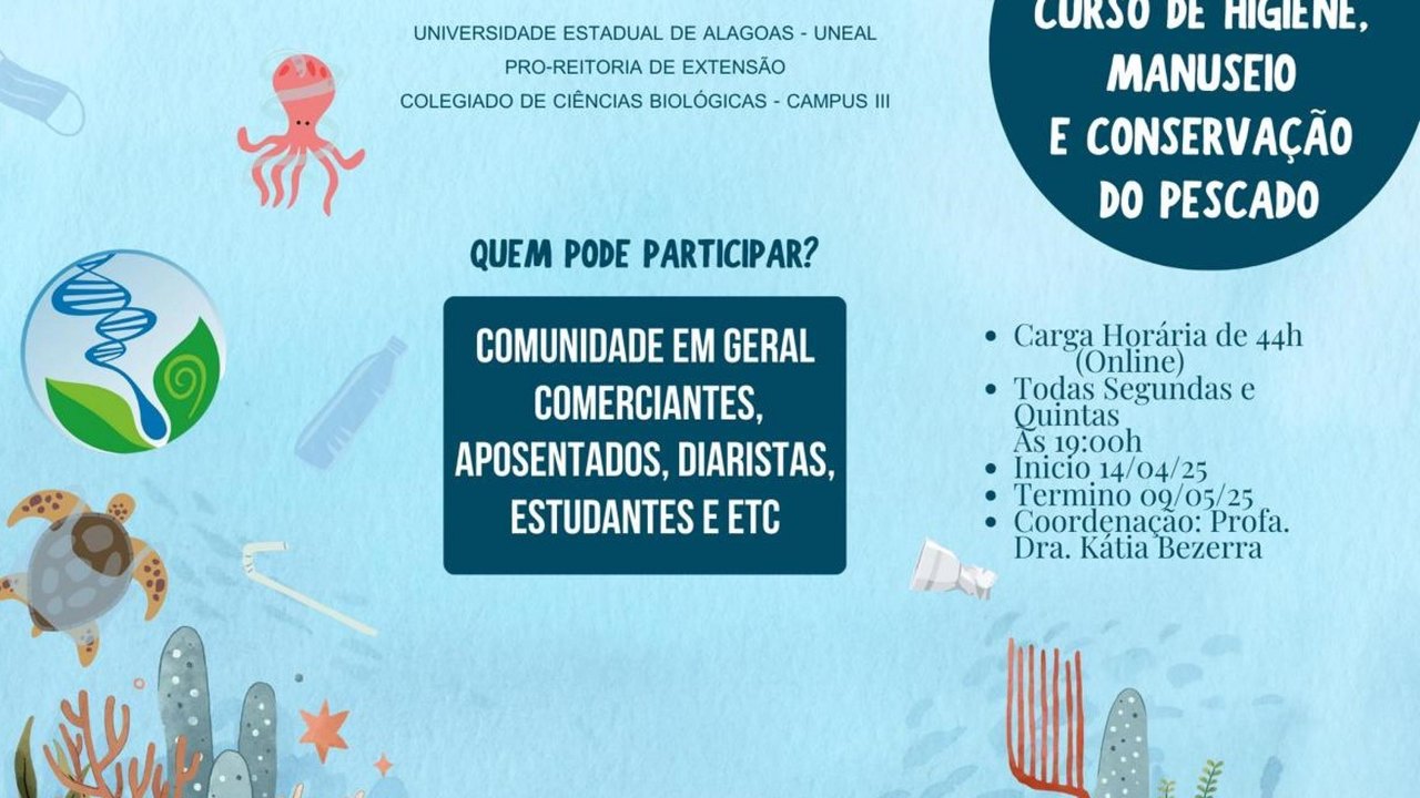 Uneal abre curso gratuito ao público sobre consumo de pescados