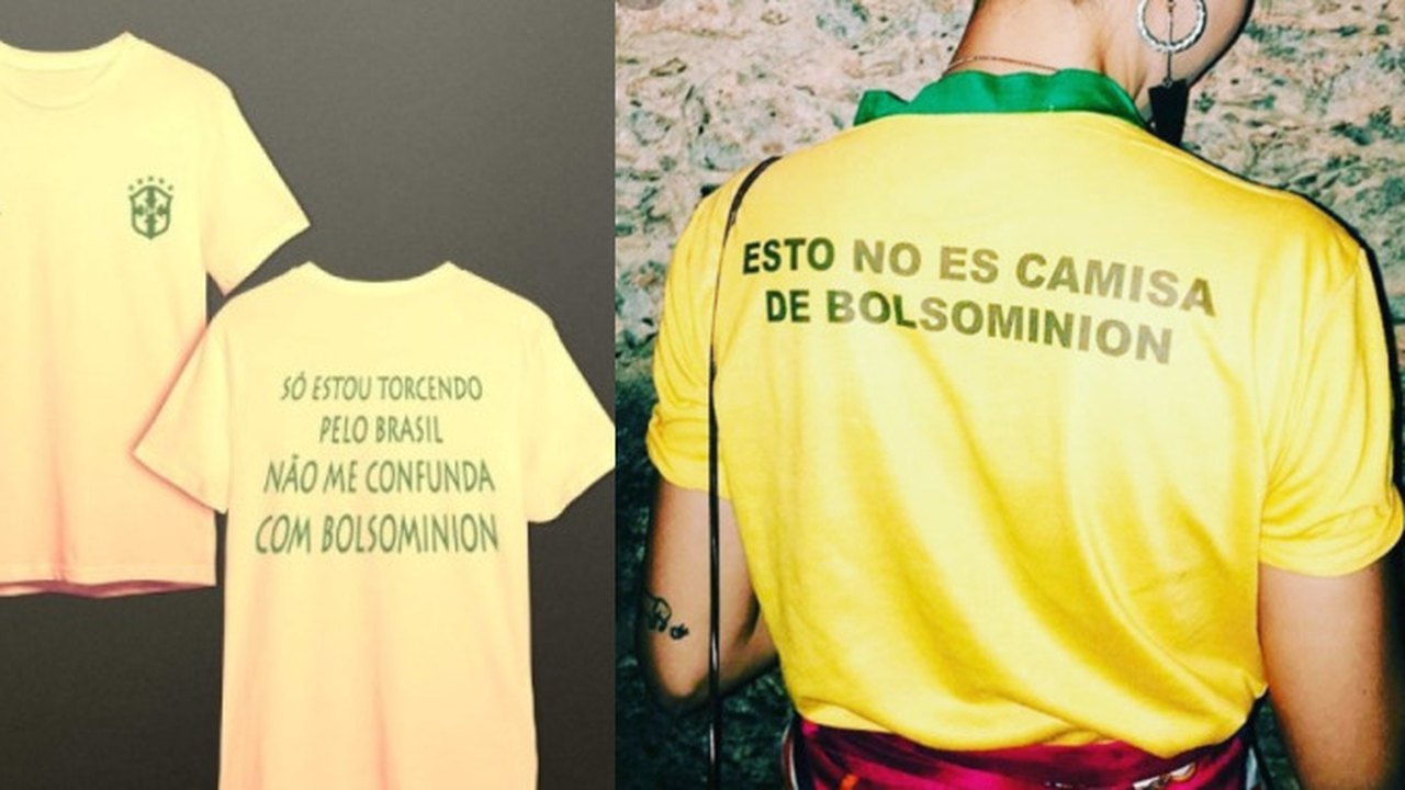 Torcedores personalizam camisa e bandeira para não passarem por bolsonaristas