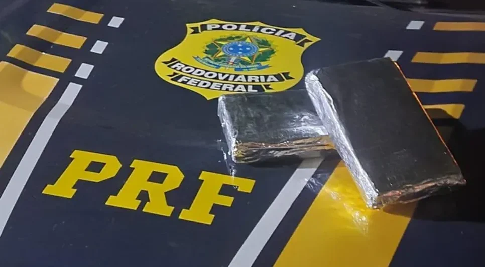 Cocaína apreendida com mulher grávida. Fonte: Internet