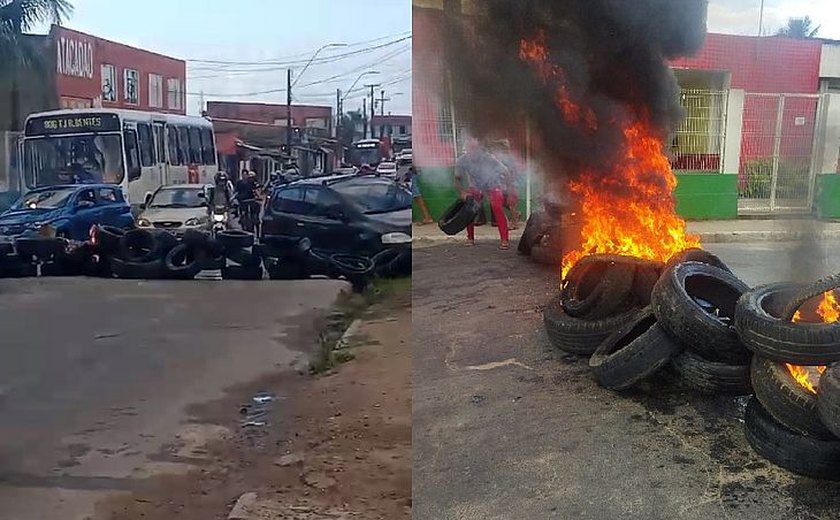 Manifestação fecha via no bairro do Benedito Bentes