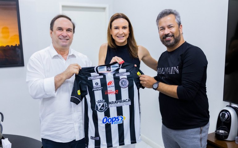 Campeã olímpica, Maurren Maggi é recebida pelo prefeito Luciano Barbosa em Arapiraca