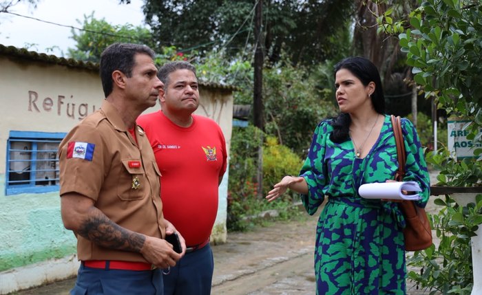 Vistoria realizada na comunidade Rosa Mística, em União dos Palmares