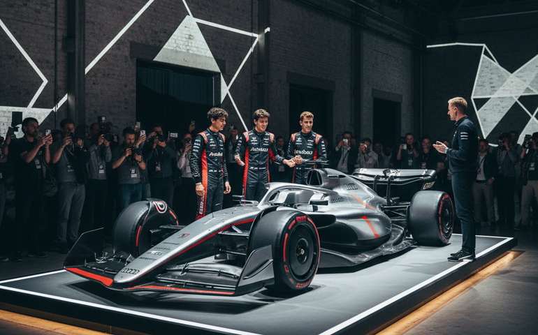 Audi apresenta carro para temporada 2026 da F1 com Gabriel Bortoleto na equipe