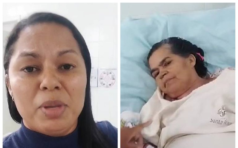 Marta faz apelo emocionado por cuidados adequados para sua mãe e denuncia descaso da saúde pública