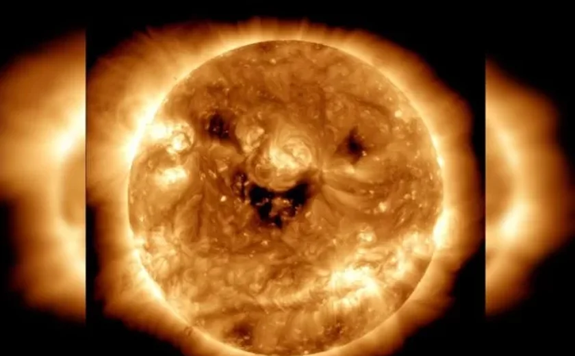 Nasa capta “sorriso” do Sol em imagem impressionante de telescópio