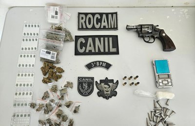 PM-AL combate tráfico e apreende drogas e arma em três cidades do interior