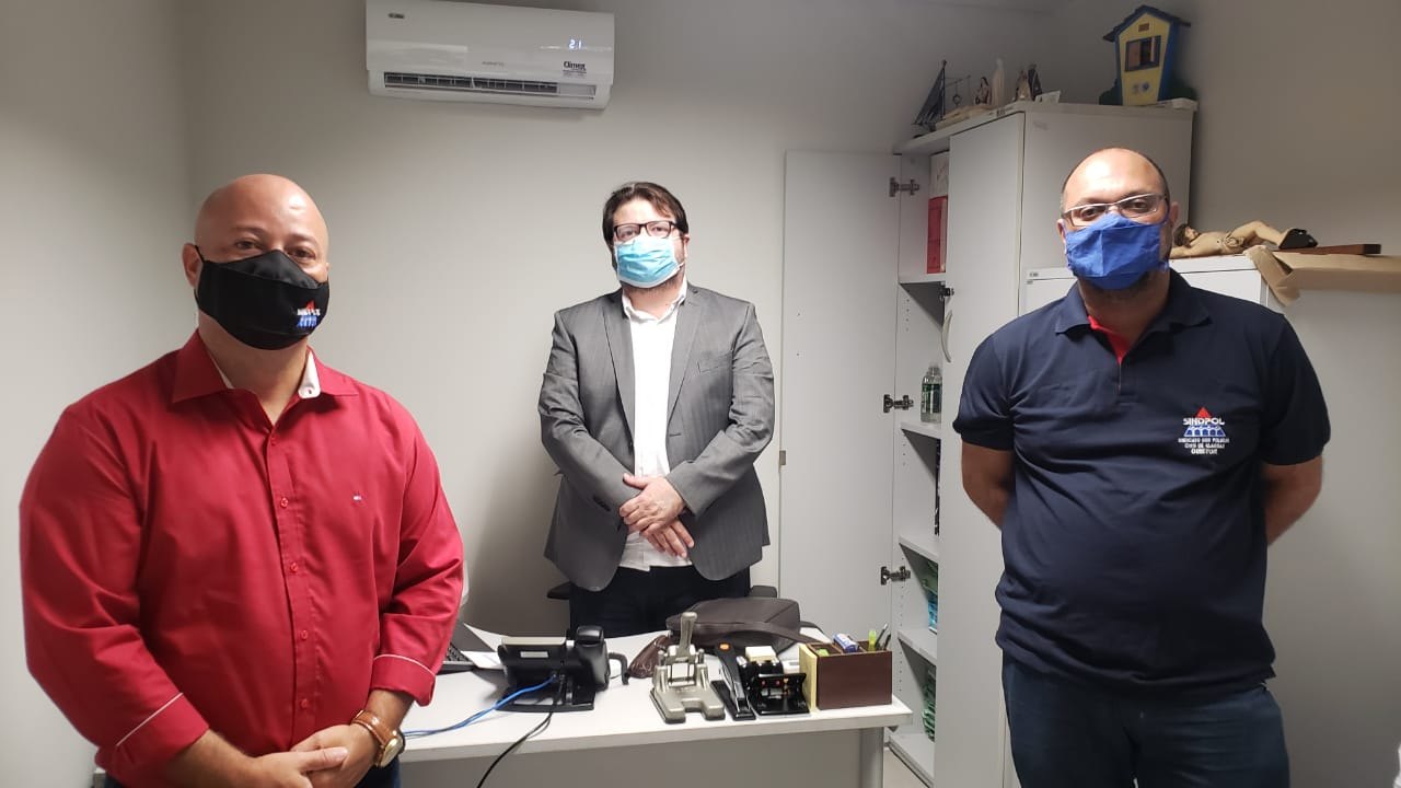 Sindpol trata de problemas estruturais da Polícia Civil e pleitos dos PCs com o promotor Coaracy Fonseca