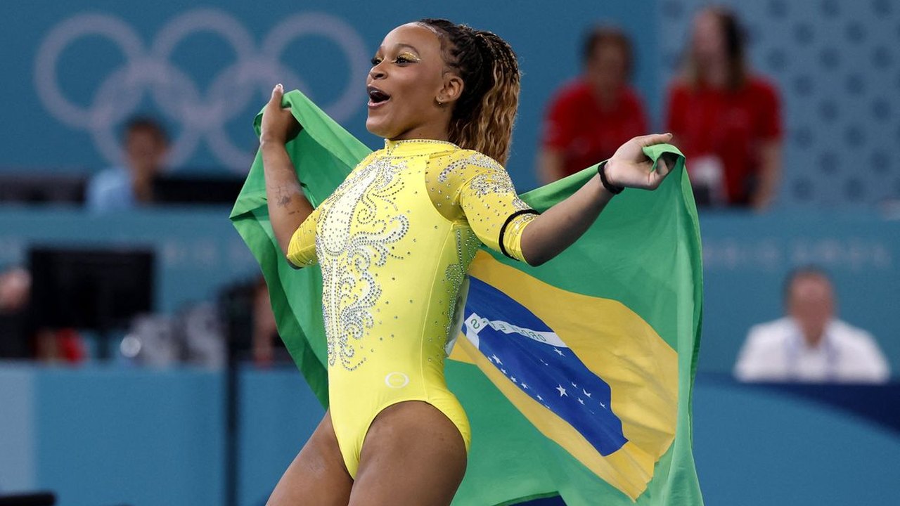 Rebeca Andrade é prata no individual geral na ginástica em Paris