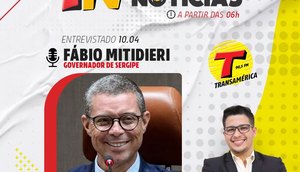 Governador de Sergipe será entrevistado na estreia do Transamérica Notícias