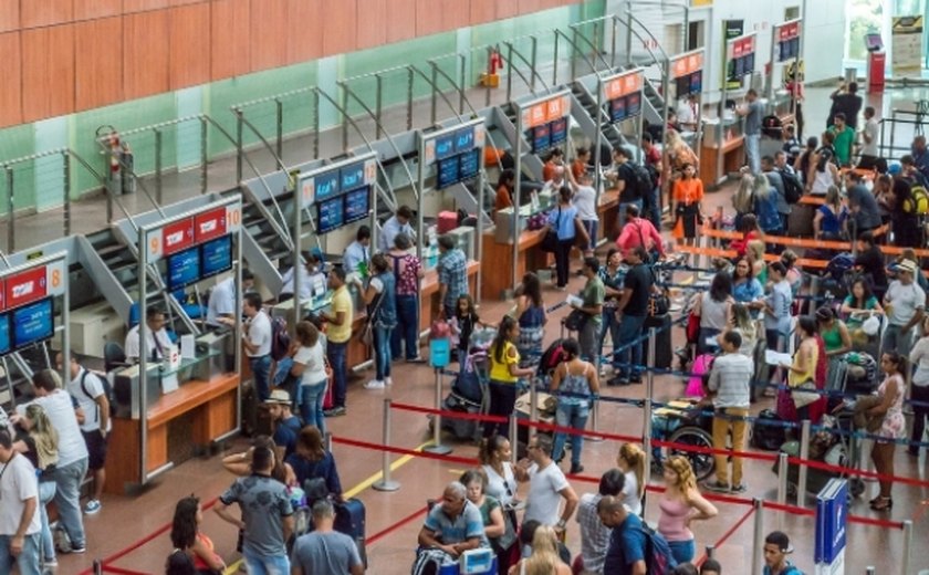 Fluxo de passageiros internacionais no Aeroporto Zumbi dos Palmares cresce 358% em julho