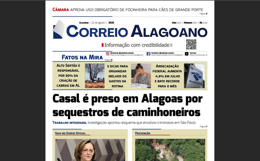 Casal é preso em Alagoas por sequestros de caminhoneiros