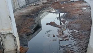 Falha em estação elevatória da BRK provoca extravasamento de esgoto