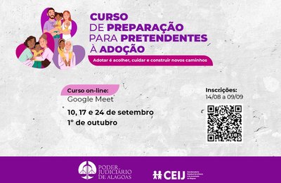 TJAL abre inscrições de curso virtual para pretendentes à adoção