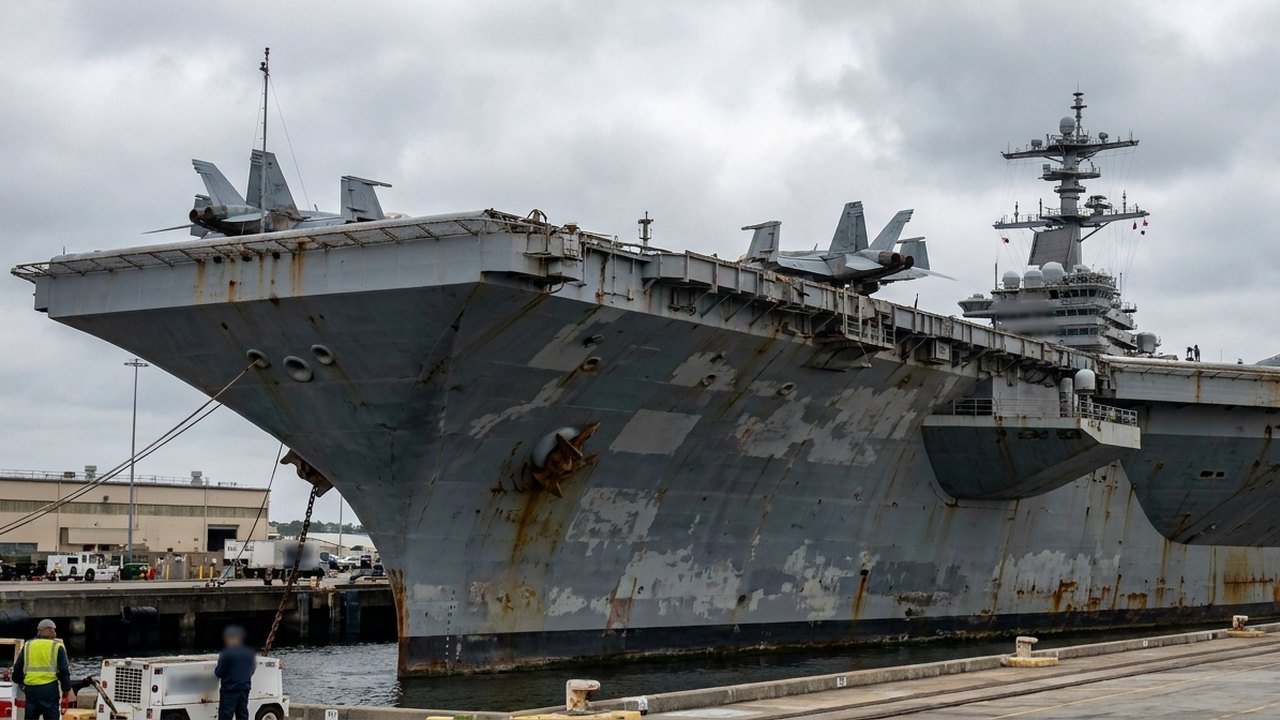 USS Abraham Lincoln apresenta sinais de desgaste após 286 dias em operação