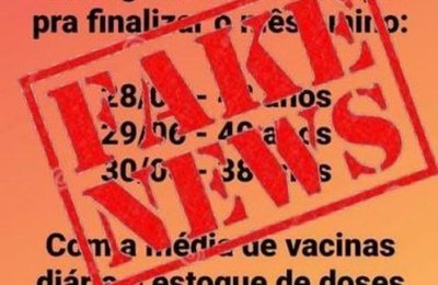 É falso cronograma de vacinação contra a Covid-19 que circula nas redes sociais; alerta prefeitura de Maceió 