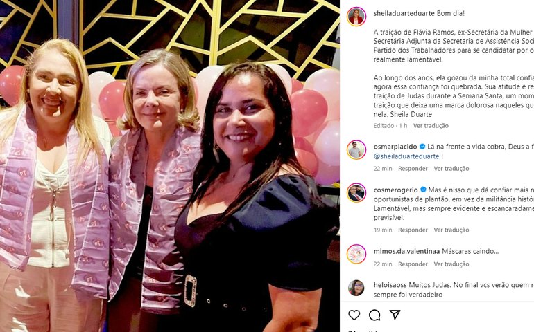 Conflito político em Palmeira dos Índios: acusações de traição abalam o PT local