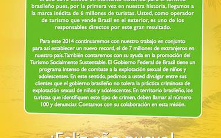 Embratur reforça combate à exploração sexual