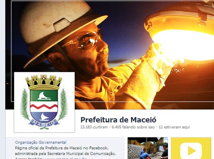 Página da Prefeitura de Maceió conquista 200 mil fãs no Facebook
