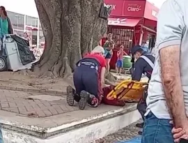Violência no Centro: homem é esfaqueado na Praça Marques da Silva em plena manhã de quinta-feira
