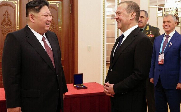 Medvedev agradece apoio da Coreia do Norte e destaca “tesouro das relações” bilaterais em encontro com Kim Jong-un