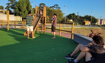 Espaço permite a integração entre famílias
