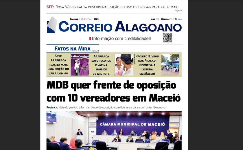 MDB quer frente de oposição com 10 vereadores em Maceió