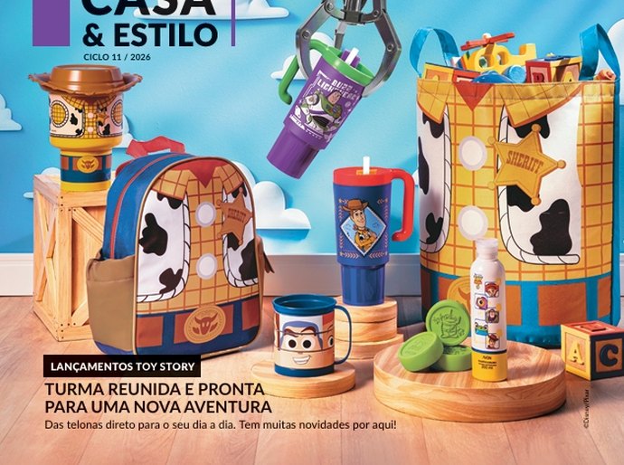 Avon e Casa & Estilo lançam coleção inspirada em Toy Story 5, da Disney e Pixar