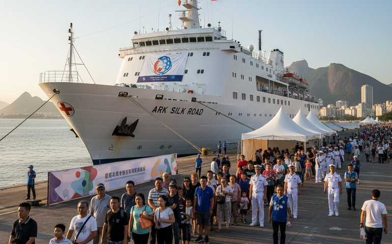 Navio-médico chinês chega ao Rio nesta quinta para oferecer atendimentos gratuitos