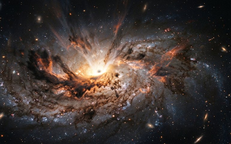 Buraco negro emite ventos que podem 'reconfigurar' galáxia