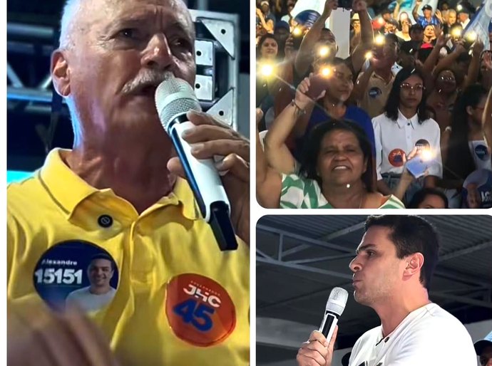 Prefeito e vice lideram grande ato político em Quebrangulo e reafirmam apoio à reeleição de Alexandre Ayres
