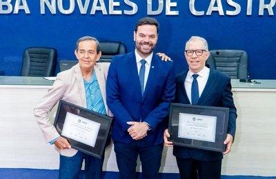Câmara faz homenagem a engenheiro Abel Galindo e empresário Ronaldo Oliveira