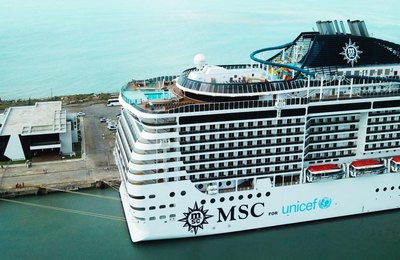 Temporada de Cruzeiros: MSC Preziosa traz mais de 2.400 turistas a Maceió