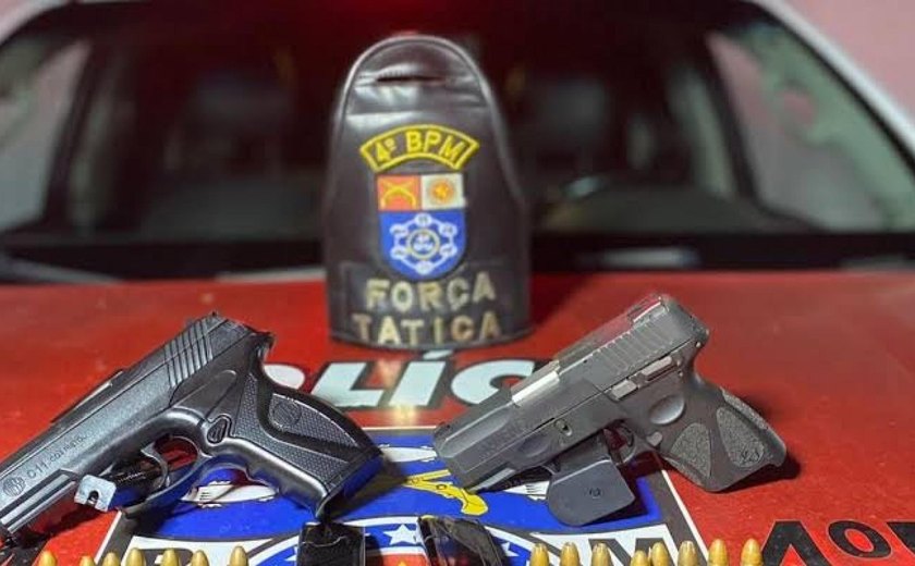 PM eleva em mais de 9% apreensão de armas de fogo no 1° semestre, em Alagoas