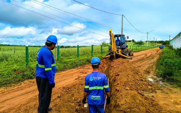 Mais Água Alagoas: município de Carneiros recebe obras de esgotamento sanitário