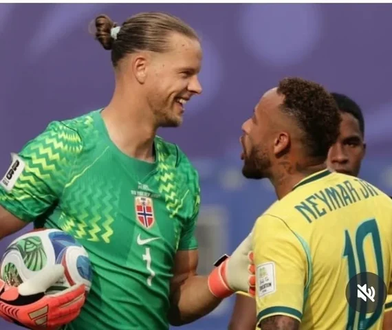 Goleiro Nyland elogia Neymar, chama atacante de 'lenda' e pede perdão por provocação em Brasil x Noruega