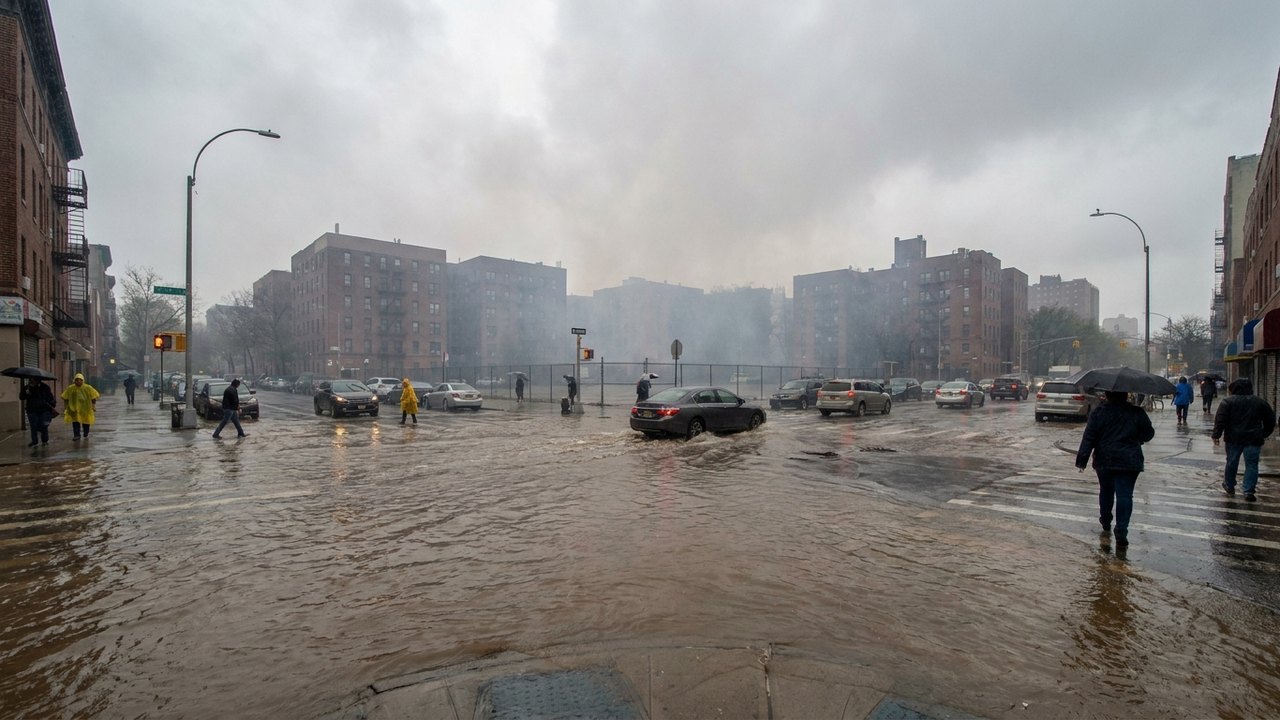 Do fogo para panela: chuvas dispersam fumo, mas provocam enchentes em Nova York antes da final do Mundial
