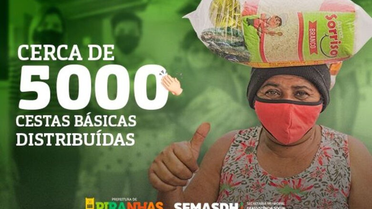 Prefeitura de Piranhas já distribuiu cerca 5 mil cestas básicas no município