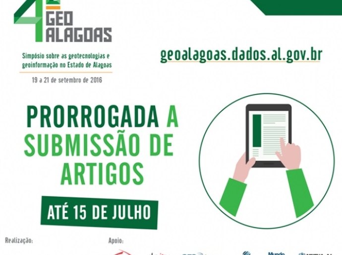 Prazo para submissão de artigos no IV GeoAlagoas é estendido
