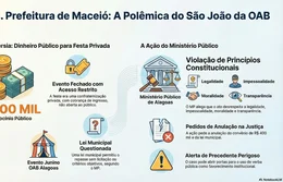 Festa privada da OAB paga com dinheiro público é questionada na Justiça pelo MP