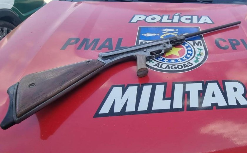 Denúncia de violência doméstica resulta em apreensão de arma artesanal