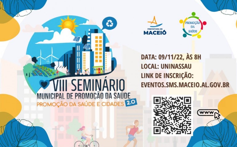 Saúde abre inscrições para o 8º Seminário sobre Cidades Saudáveis