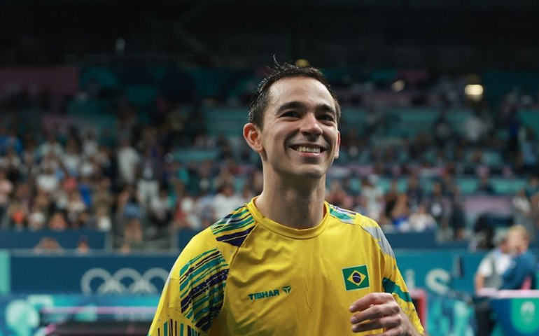 Hugo Calderano bate na trave e fica em quarto lugar nos Jogos Olímpicos de Paris-2024