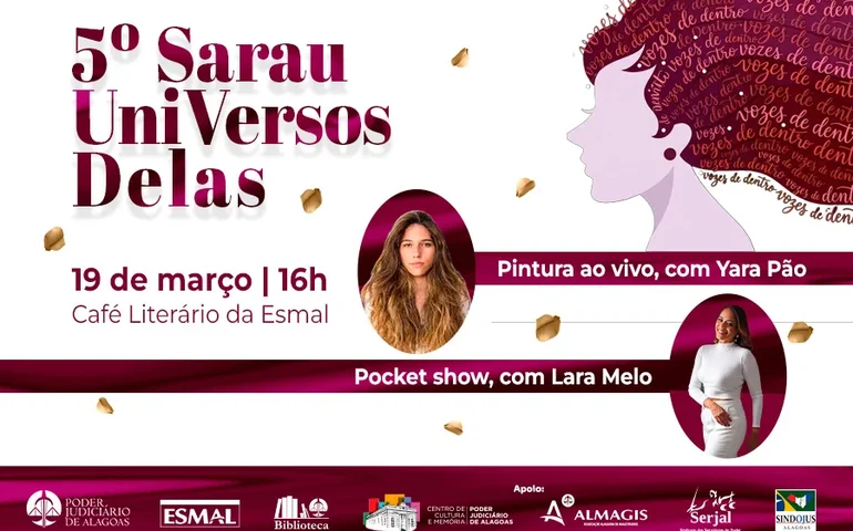 'Vozes de Dentro': TJAL promove sarau de poesia e música para celebrar o protagonismo feminino