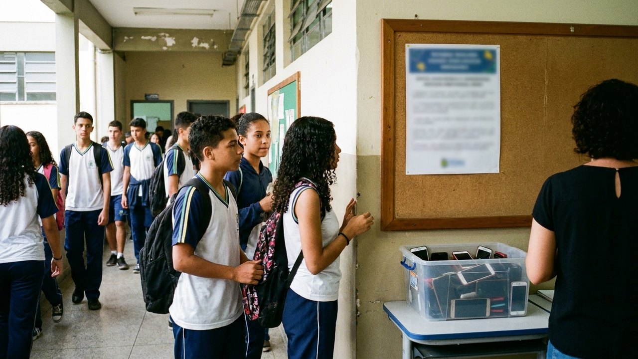 Metade das escolas brasileiras proíbe que alunos levem celular, aponta estudo
