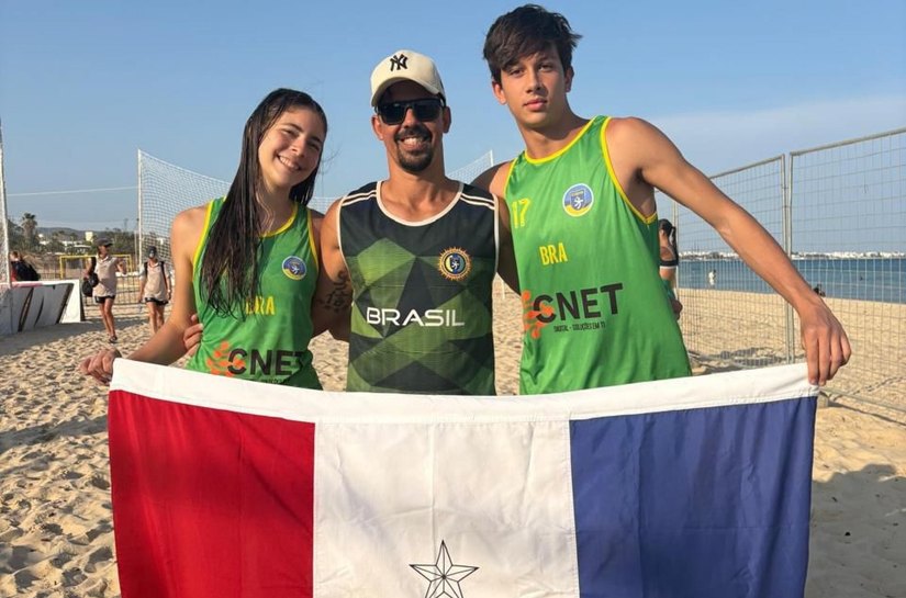 Com apoio do Governo, alagoanos se destacam no Mundial de Handebol de Praia, na Tunísia