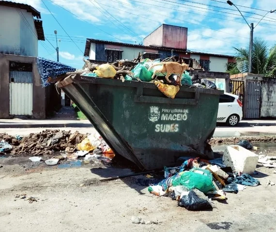 Maceió tem mais de 180 pontos crônicos de descarte; contrato de coleta recebe reajuste de R$ 4,2 milhões