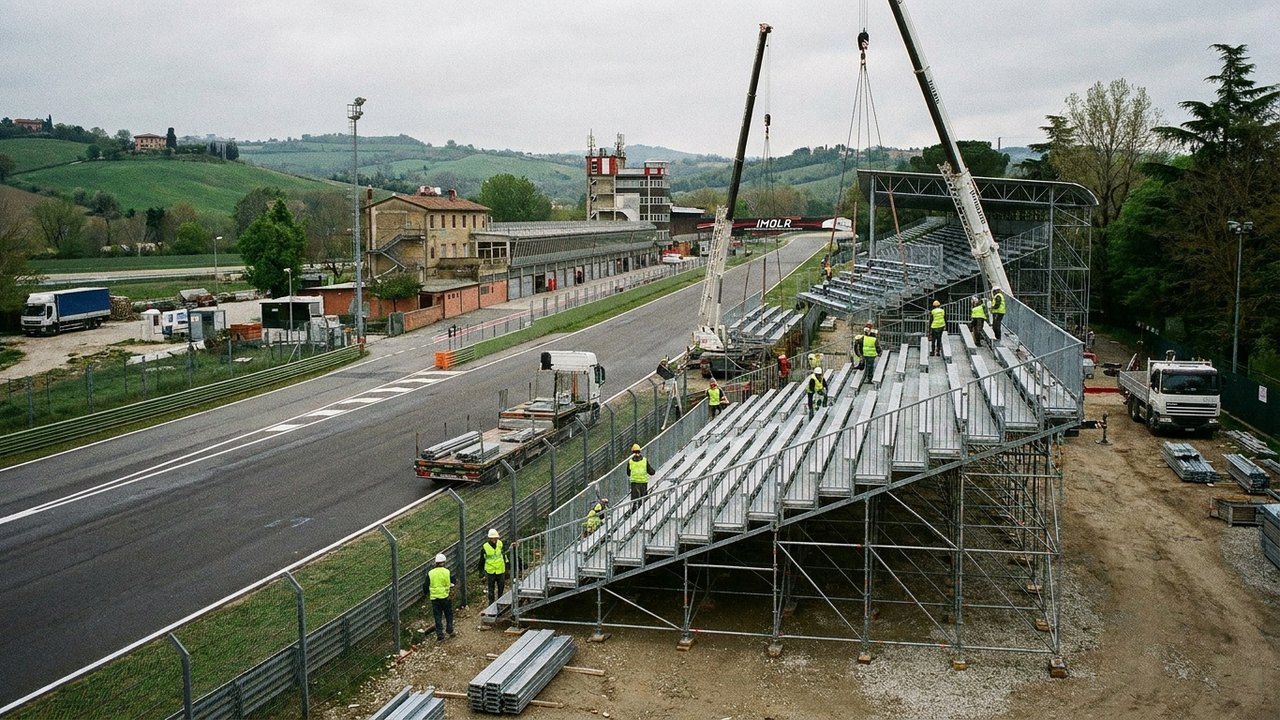 F-1 começa a construir arquibancadas em Ímola em meio a incertezas sobre GP's no Oriente Médio