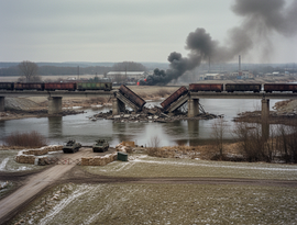 Exército russo atinge infraestrutura de transporte usada por forças ucranianas