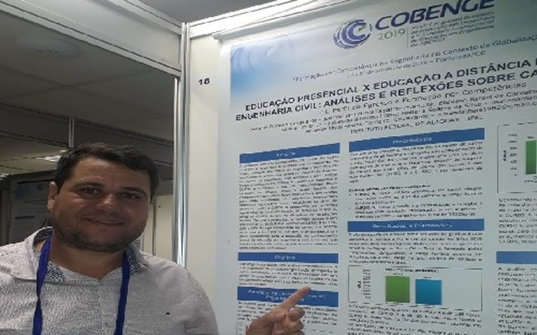 Pesquisa do Ifal Palmeira que analisa cargas horárias de cursos de Engenharia Civil presencial e EaD é apresentada no CE