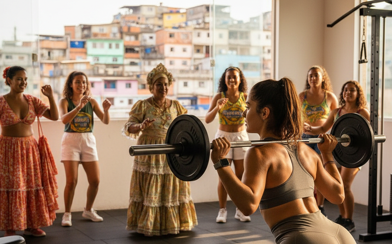 Treino para 'bumbum redondo' e samba com meninas da comunidade: como Bruna Griphao se prepara para o Carnaval